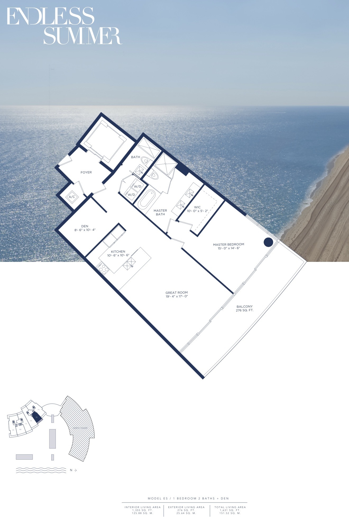 Floor Plan for Auberge Beach FTL Floorplans, Model ES